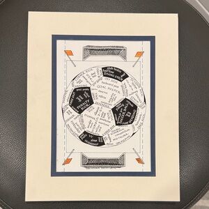 Soccer Art Print with Black and White Design